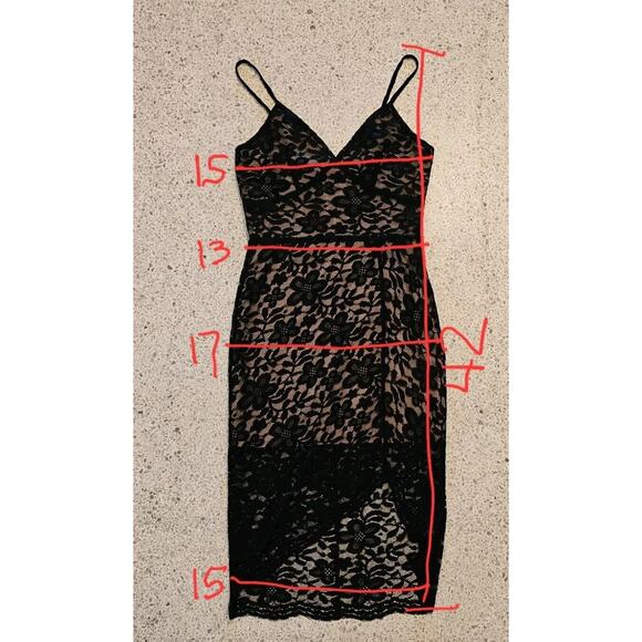 NWT Sage the Label Assymetric Lace Black Dress Size Small - Picture 11 of 13